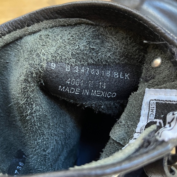 Authentic Frye Black Leather Moto Boots - size 9 - Picture 3 of 6